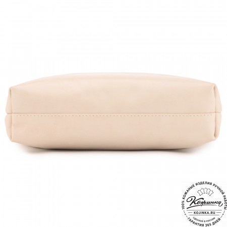 Женская кожаная сумка "Монреаль Нью" (бежевая гладкая кожа)